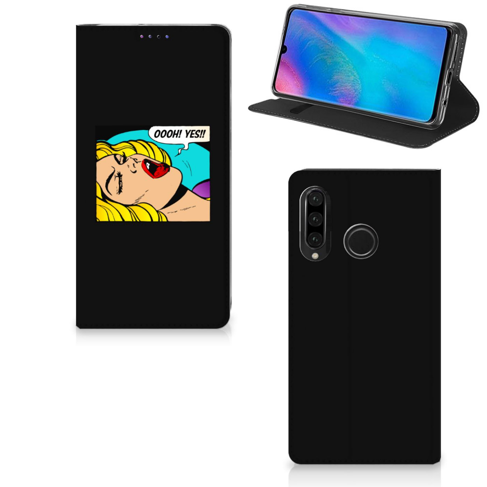 Huawei P30 Lite New Edition Hippe Standcase Popart Oh Yes
