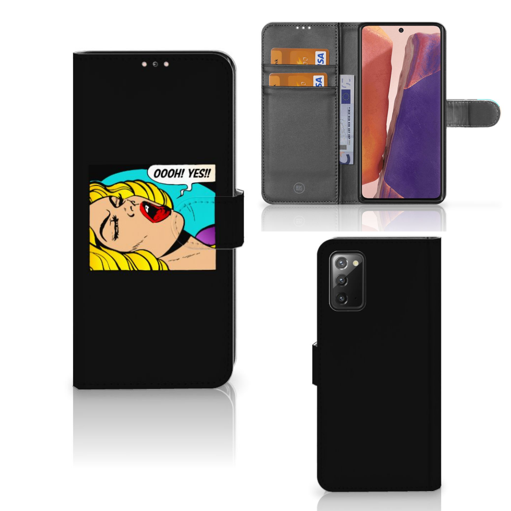 Samsung Galaxy Note 20 Wallet Case met Pasjes Popart Oh Yes