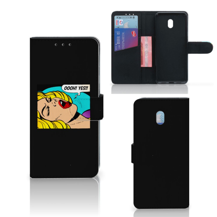 Xiaomi Redmi 8A Wallet Case met Pasjes Popart Oh Yes