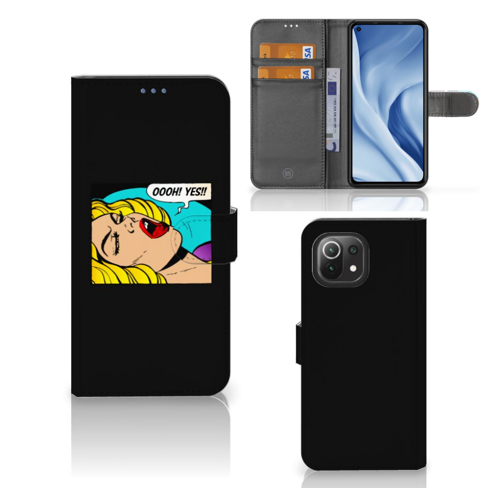 Xiaomi 11 Lite 5G NE | Mi 11 Lite Wallet Case met Pasjes Popart Oh Yes