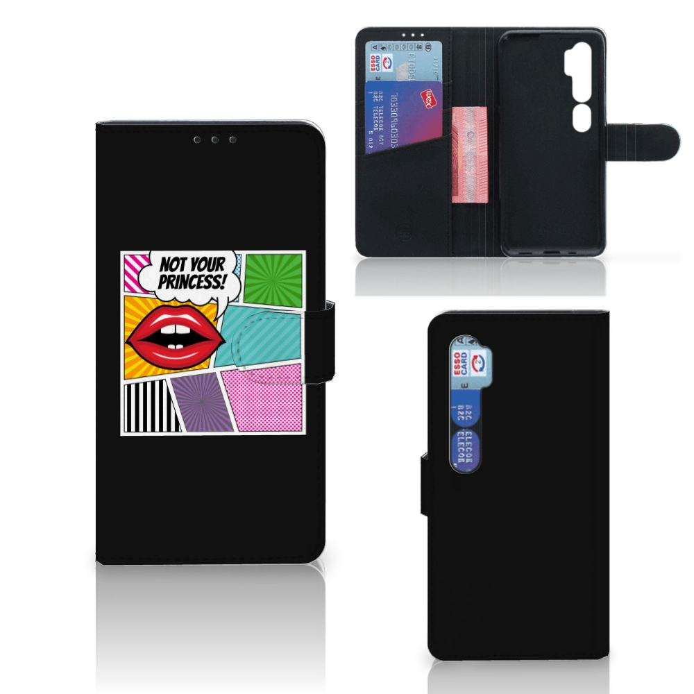 Xiaomi Mi Note 10 Pro Wallet Case met Pasjes Popart Princess