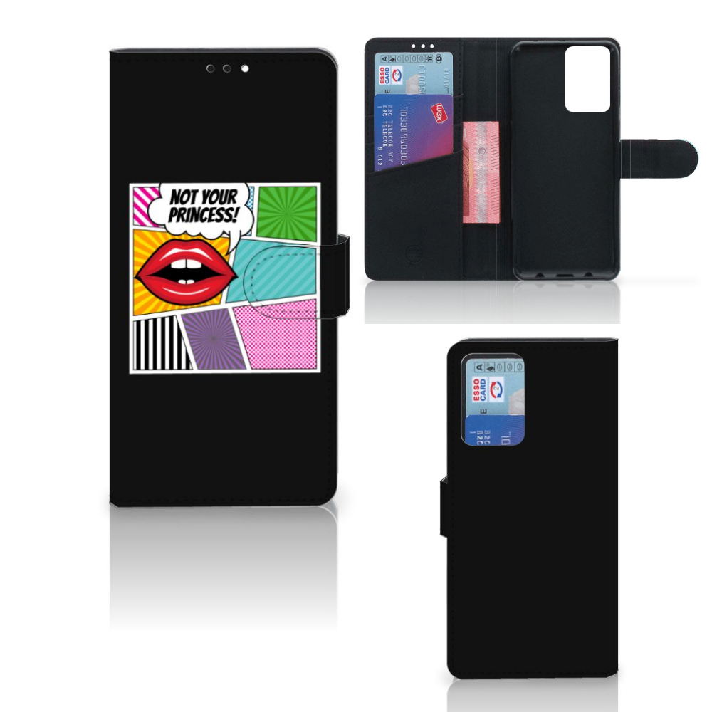 Xiaomi Redmi Note 10 Pro Wallet Case met Pasjes Popart Princess