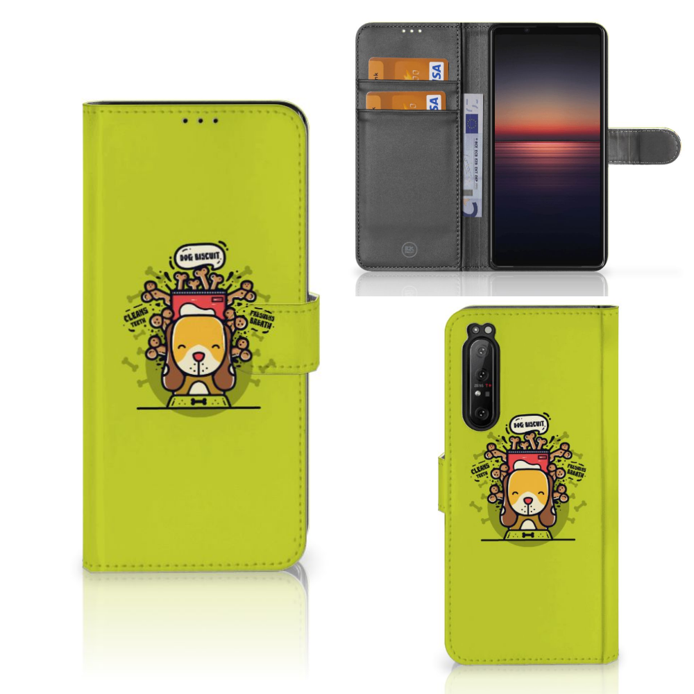 Sony Xperia 1 II Leuk Hoesje Doggy Biscuit
