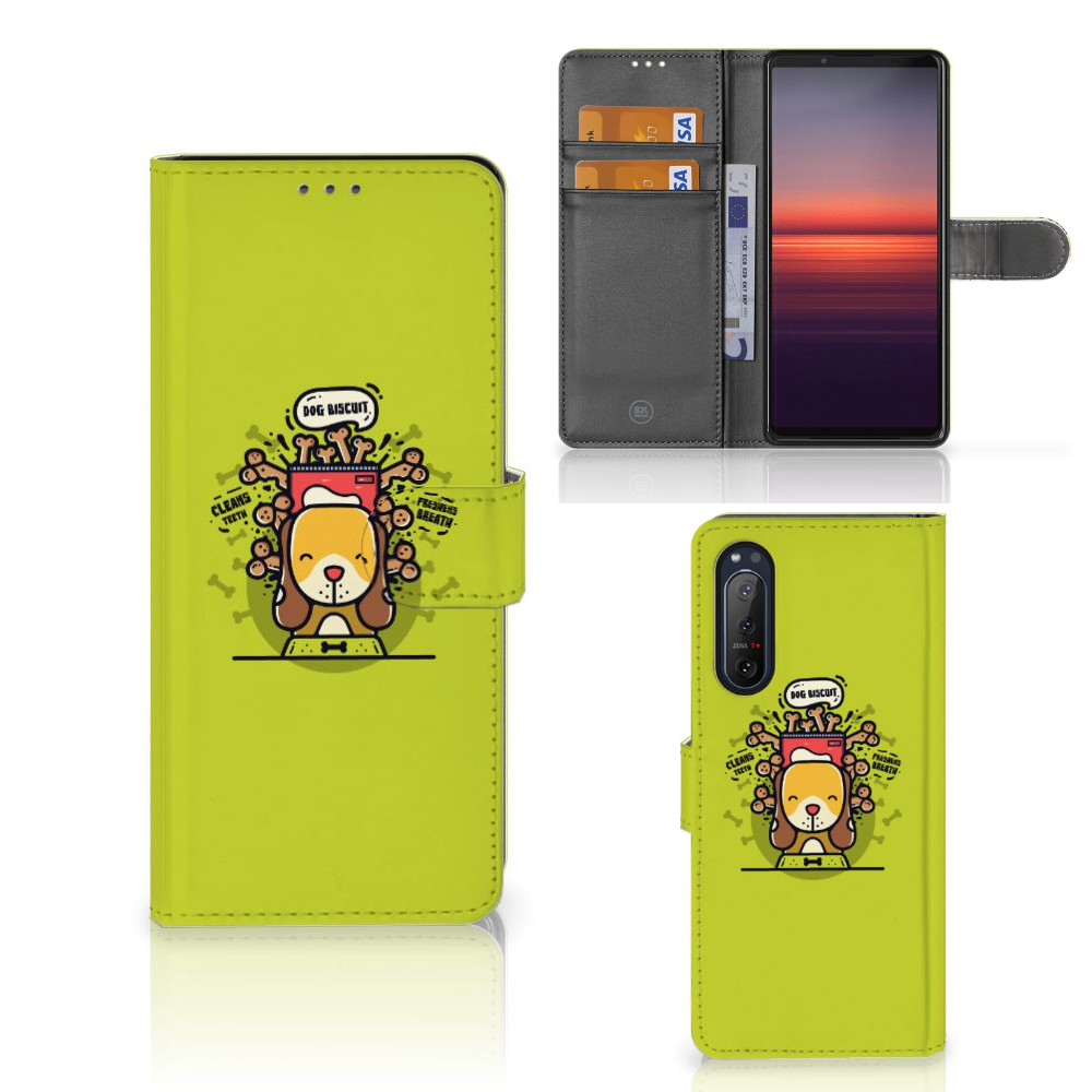 Sony Xperia 5II Leuk Hoesje Doggy Biscuit
