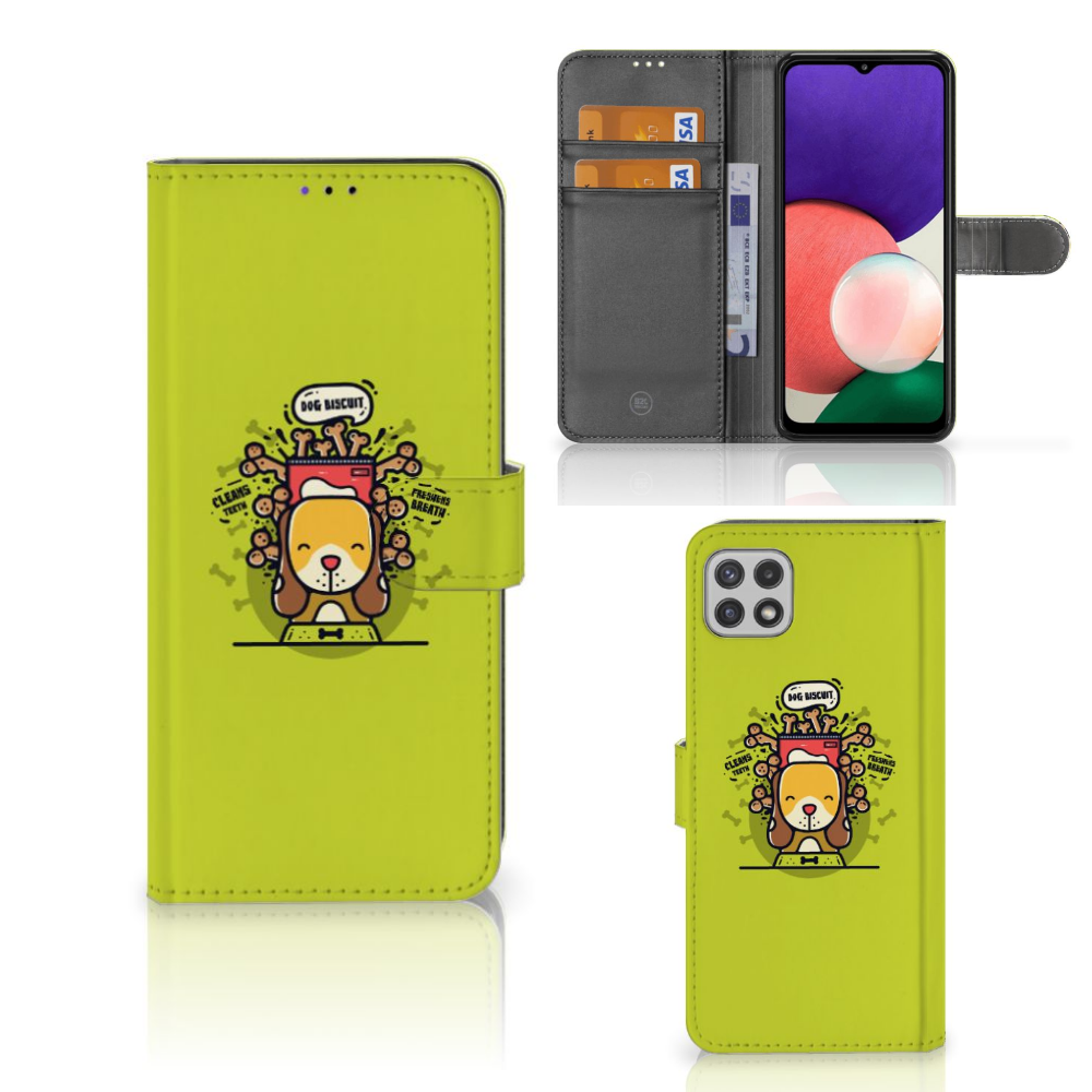 Samsung Galaxy A22 5G Leuk Hoesje Doggy Biscuit