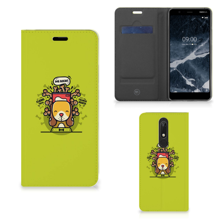 Nokia 5.1 (2018) Magnet Case Doggy Biscuit