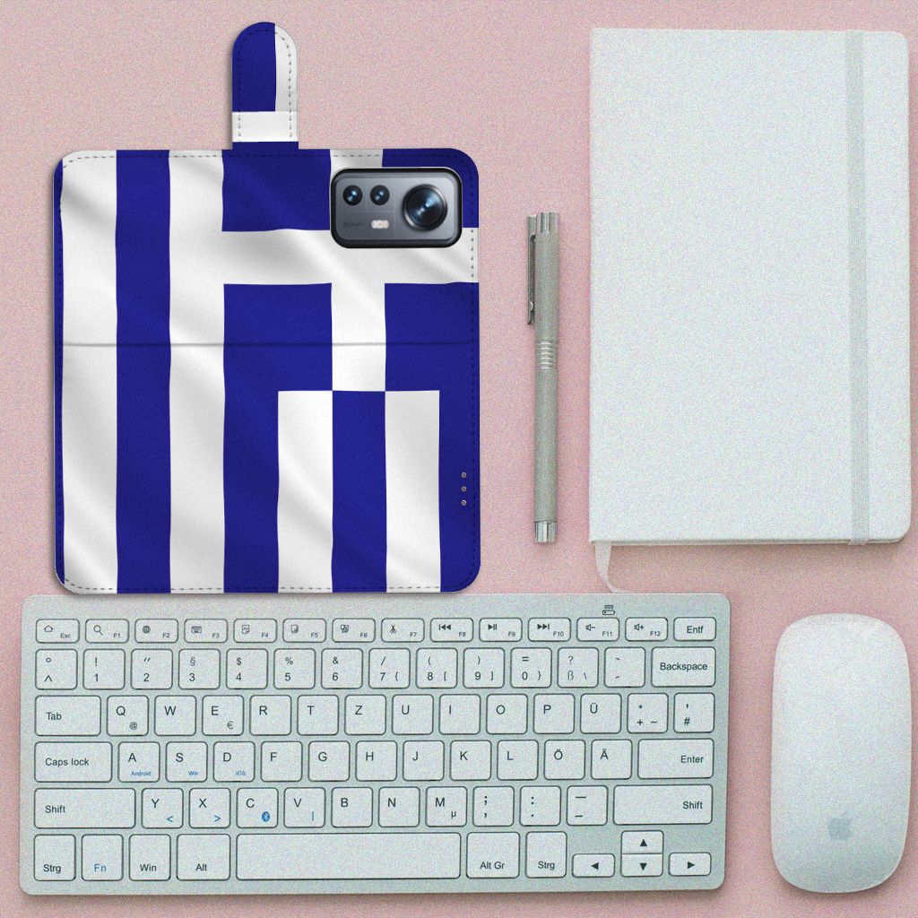 Xiaomi 12 Pro Bookstyle Case Griekenland