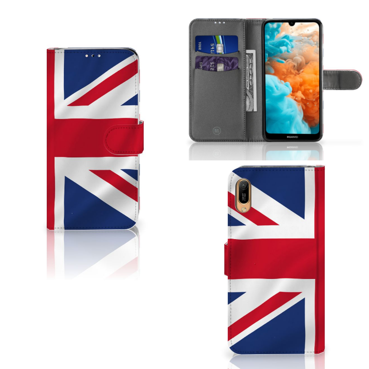 Huawei Y6 (2019) Bookstyle Case Groot-Brittannië
