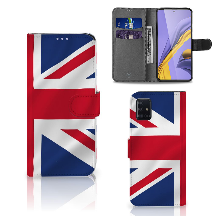 Samsung Galaxy A51 Bookstyle Case Groot-Brittannië