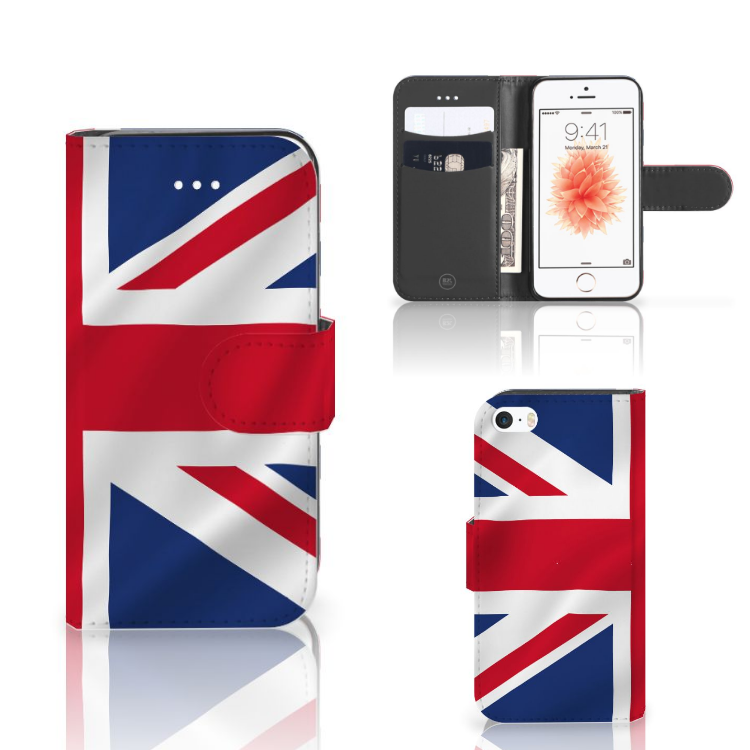 Apple iPhone 5 | 5s | SE Bookstyle Case Groot-Brittannië