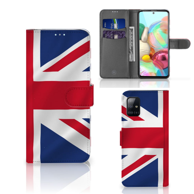 Samsung Galaxy A71 Bookstyle Case Groot-Brittannië