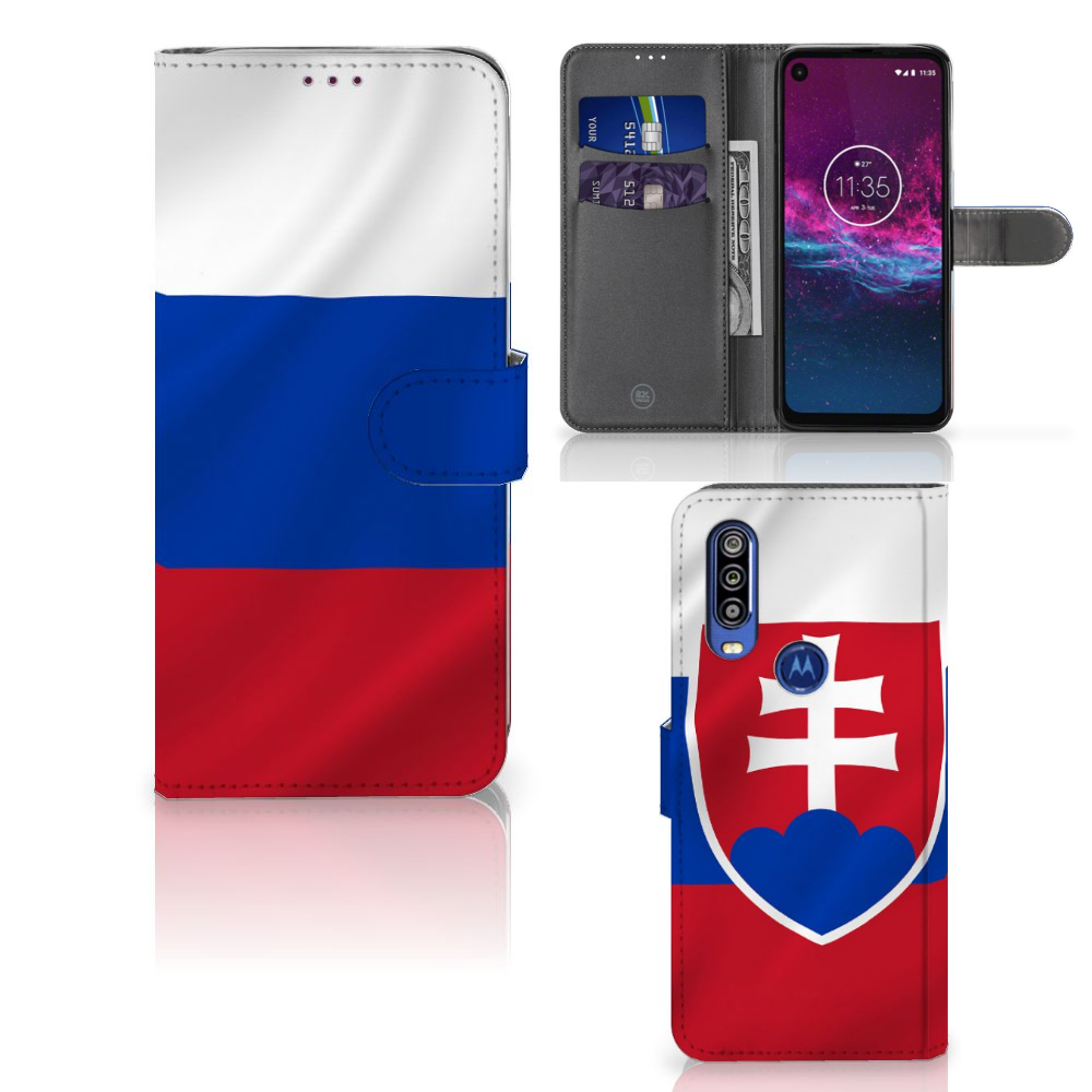 Motorola One Action Bookstyle Case Slowakije