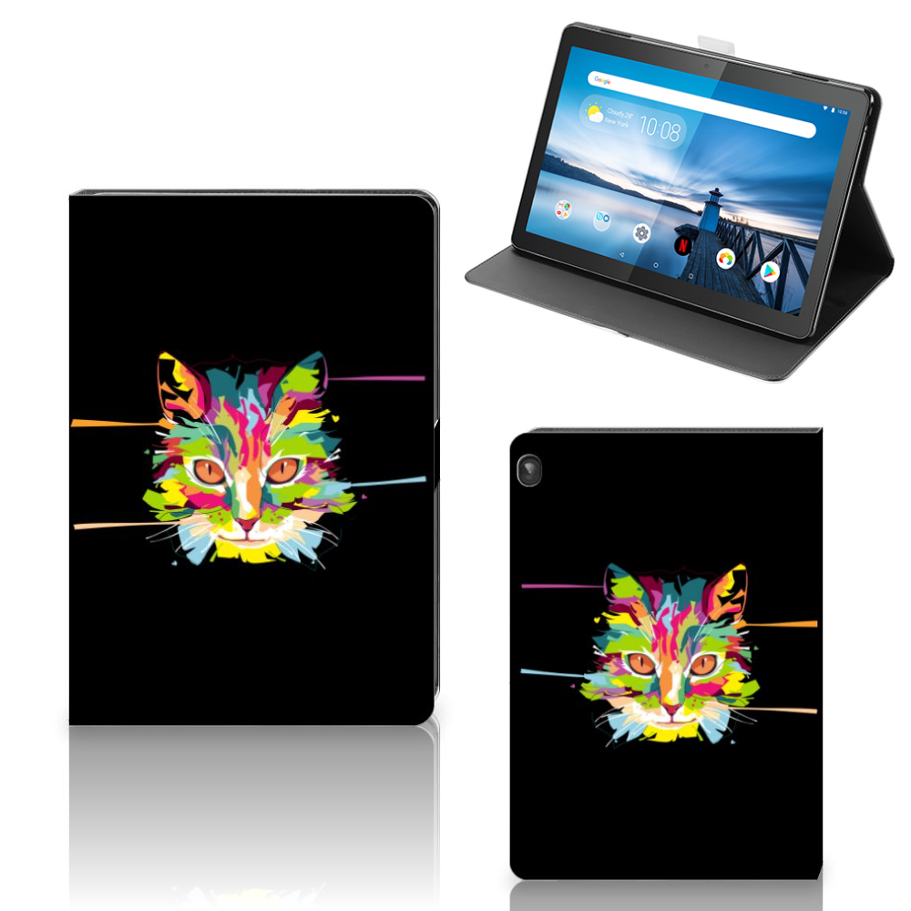 Lenovo Tablet M10 Hippe Tablet Hoes Cat Color