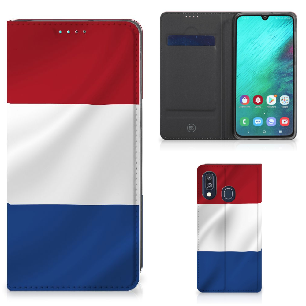 Samsung Galaxy A40 Standcase Nederlandse Vlag