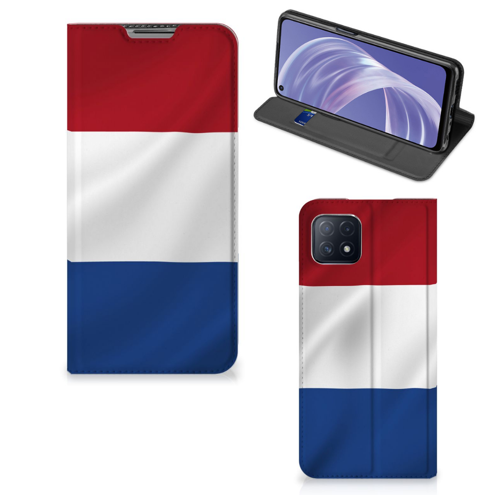 OPPO A73 5G Standcase Nederlandse Vlag