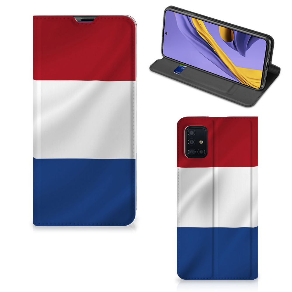 Samsung Galaxy A51 Standcase Nederlandse Vlag