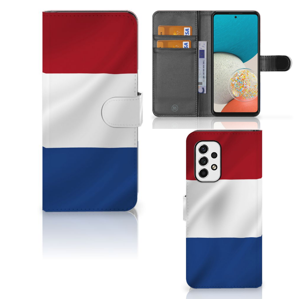 Samsung Galaxy A53 Bookstyle Case Nederlandse Vlag