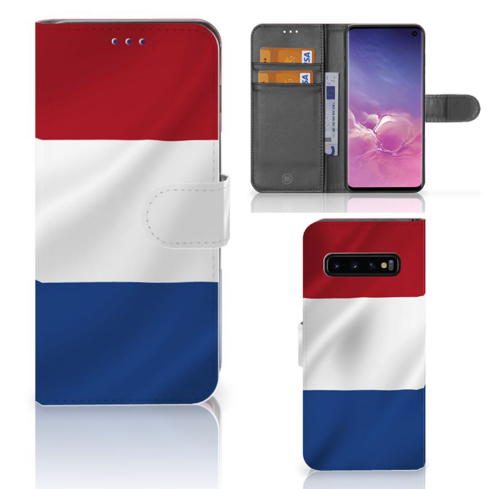 Samsung Galaxy S10 Bookstyle Case Nederlandse Vlag