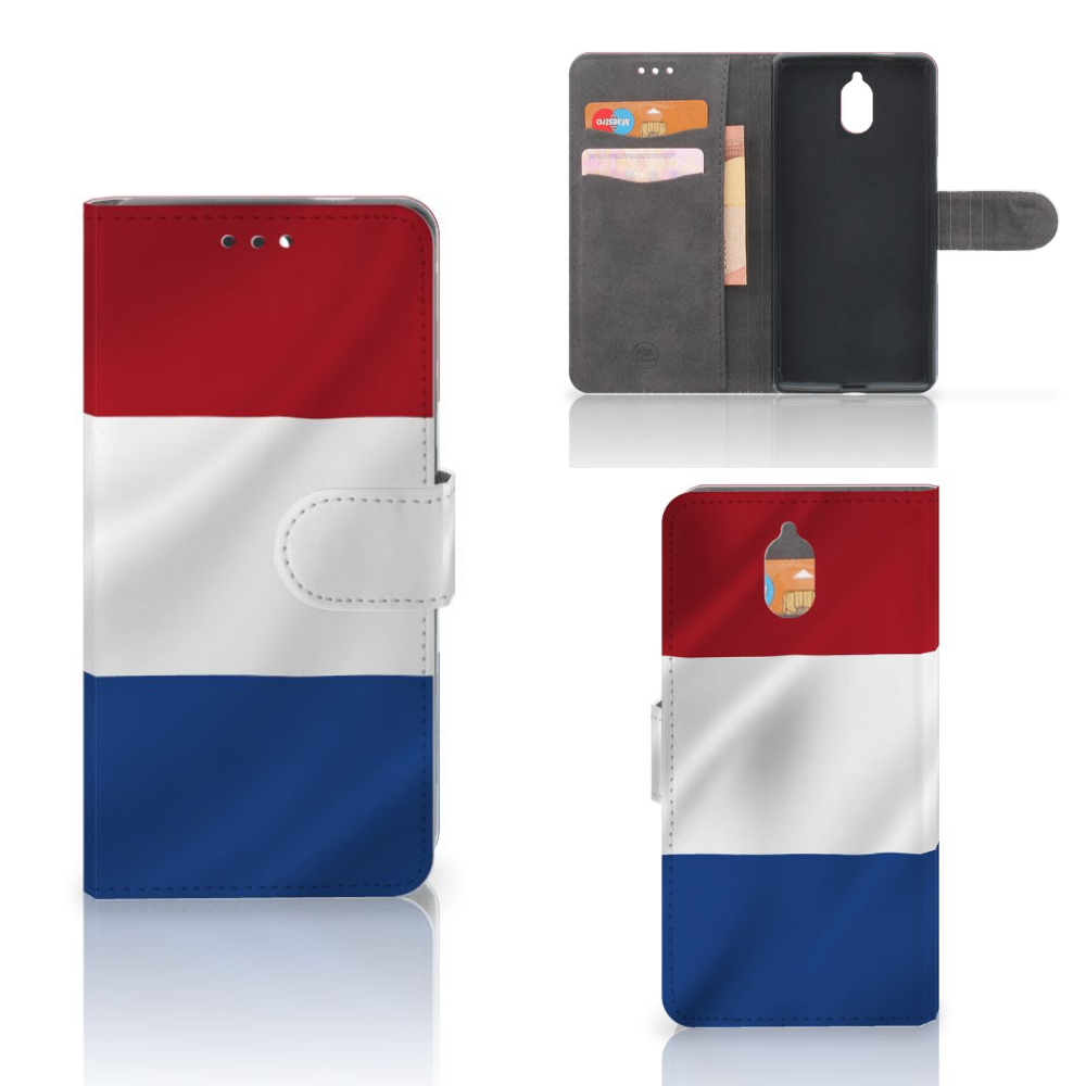 Nokia 3.1 (2018) Bookstyle Case Nederlandse Vlag