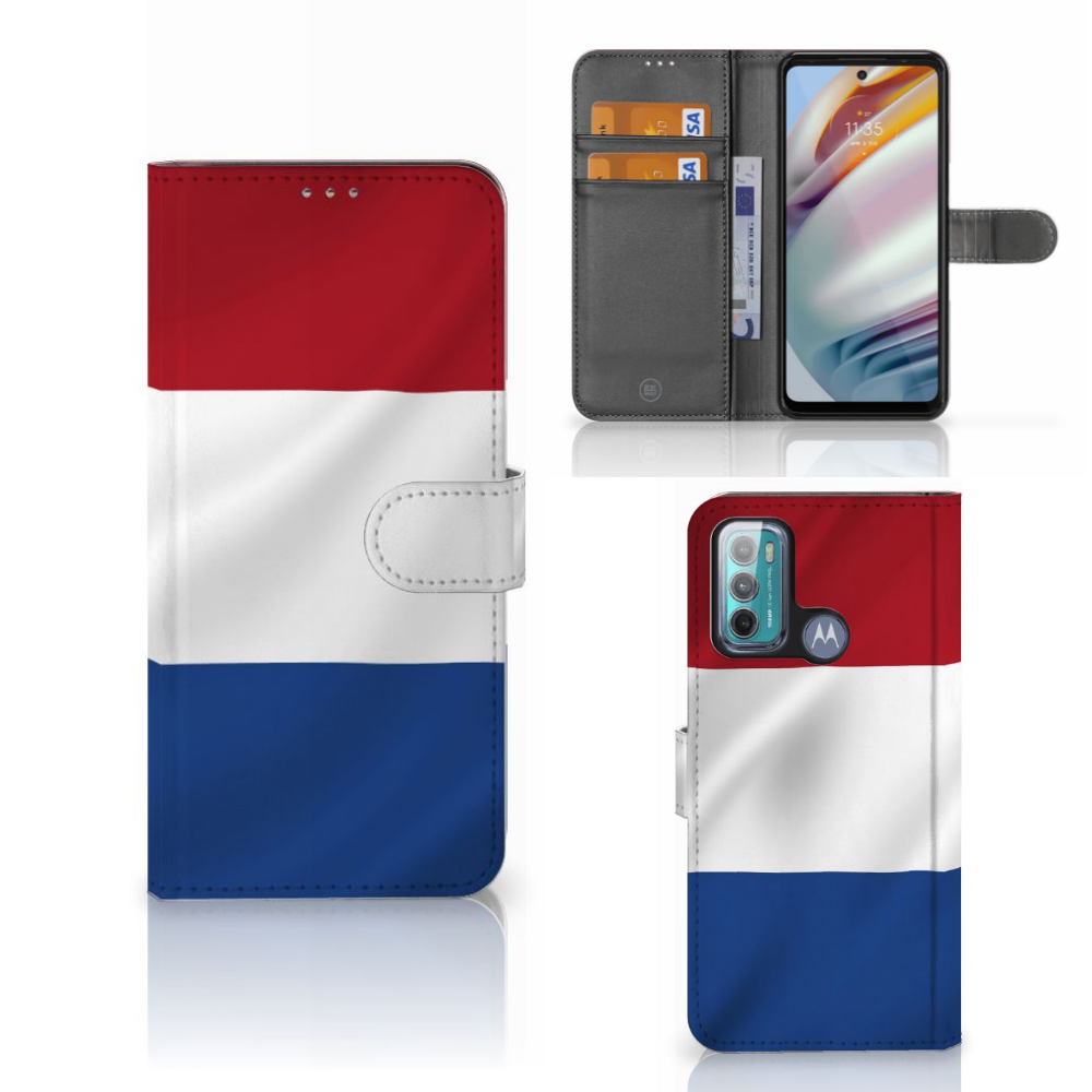 Motorola Moto G60 Bookstyle Case Nederlandse Vlag