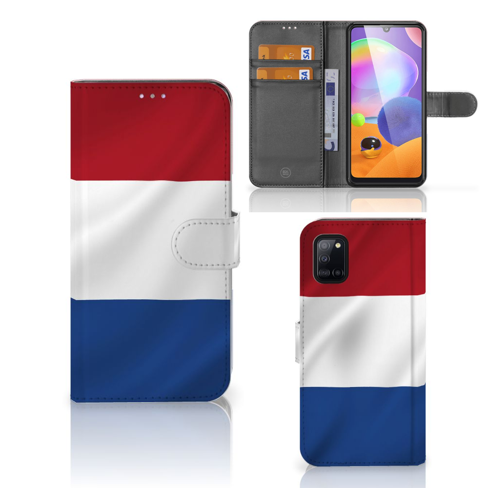 Samsung Galaxy A31 Bookstyle Case Nederlandse Vlag
