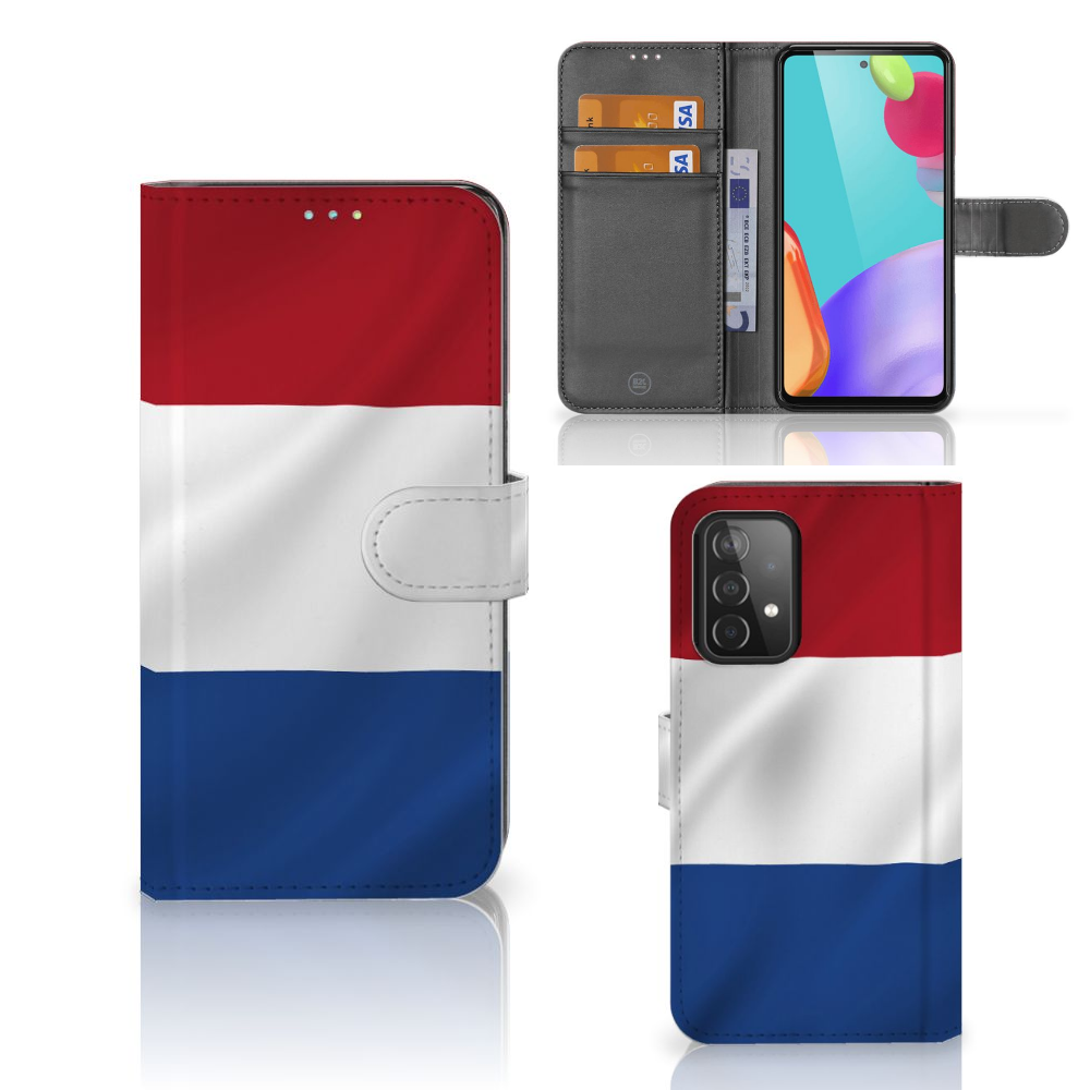 Samsung Galaxy A52 Bookstyle Case Nederlandse Vlag