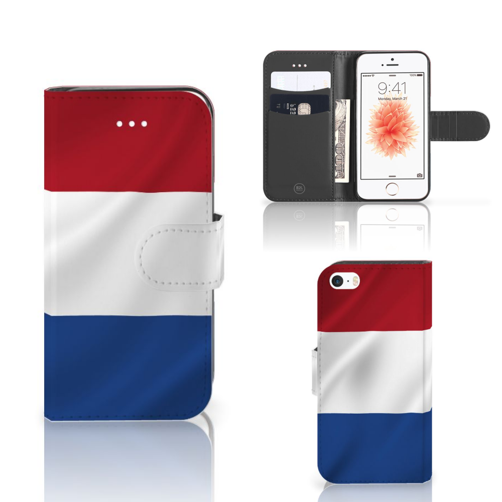 Apple iPhone 5 | 5s | SE Bookstyle Case Nederlandse Vlag
