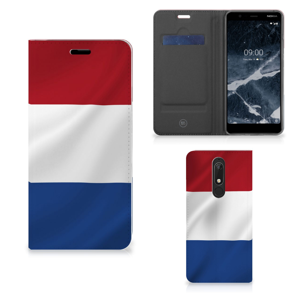 Nokia 5.1 (2018) Standcase Nederlandse Vlag