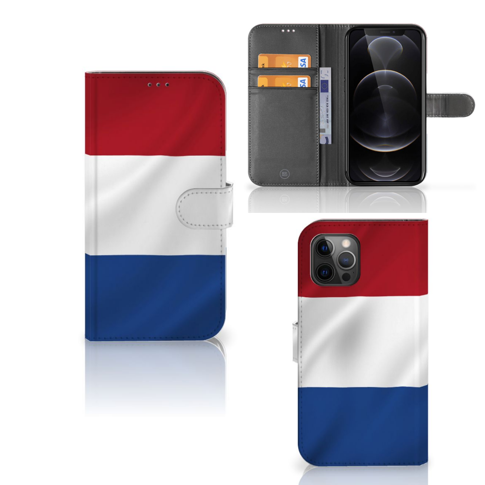 Apple iPhone 12 Pro Max Bookstyle Case Nederlandse Vlag