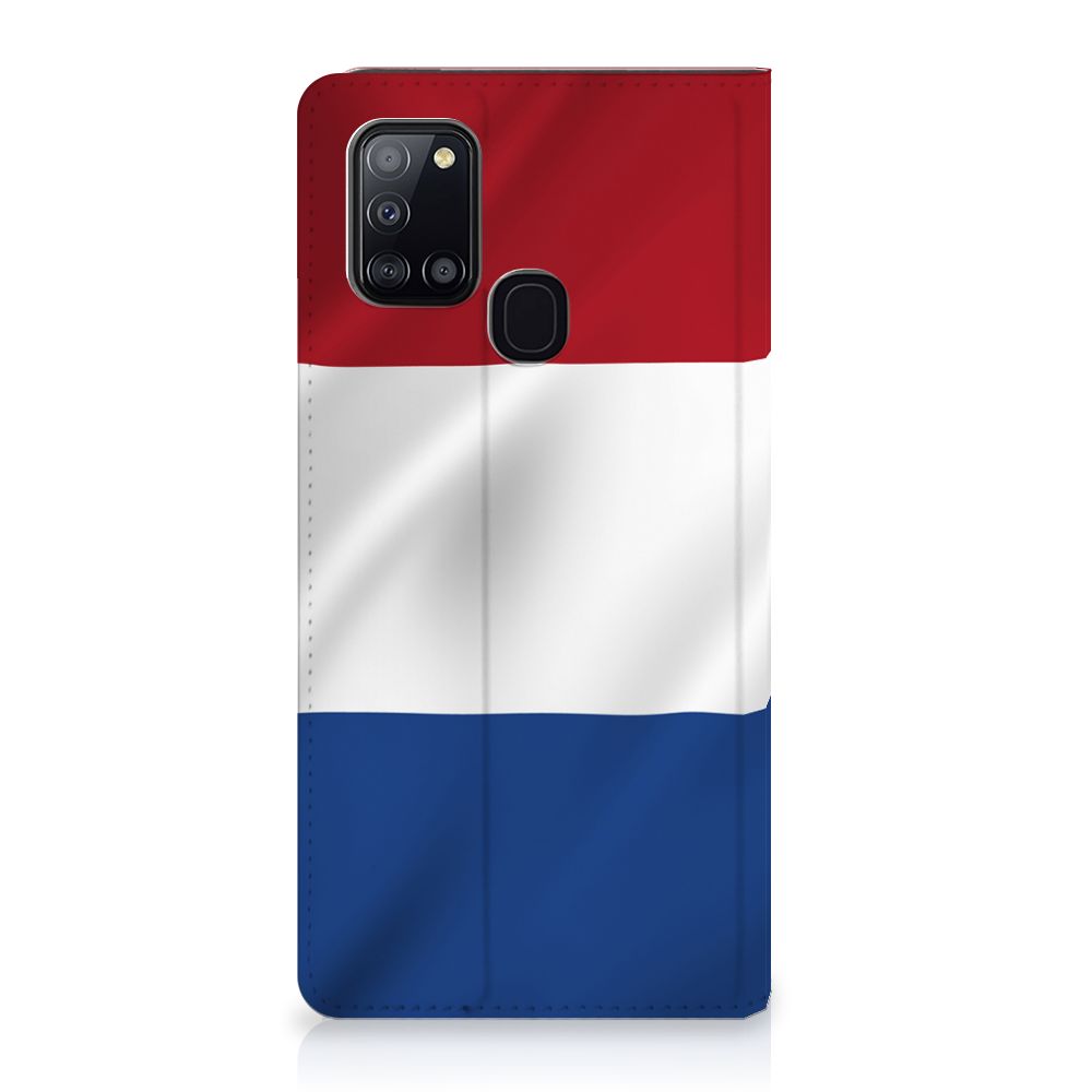 Samsung Galaxy A21s Standcase Nederlandse Vlag