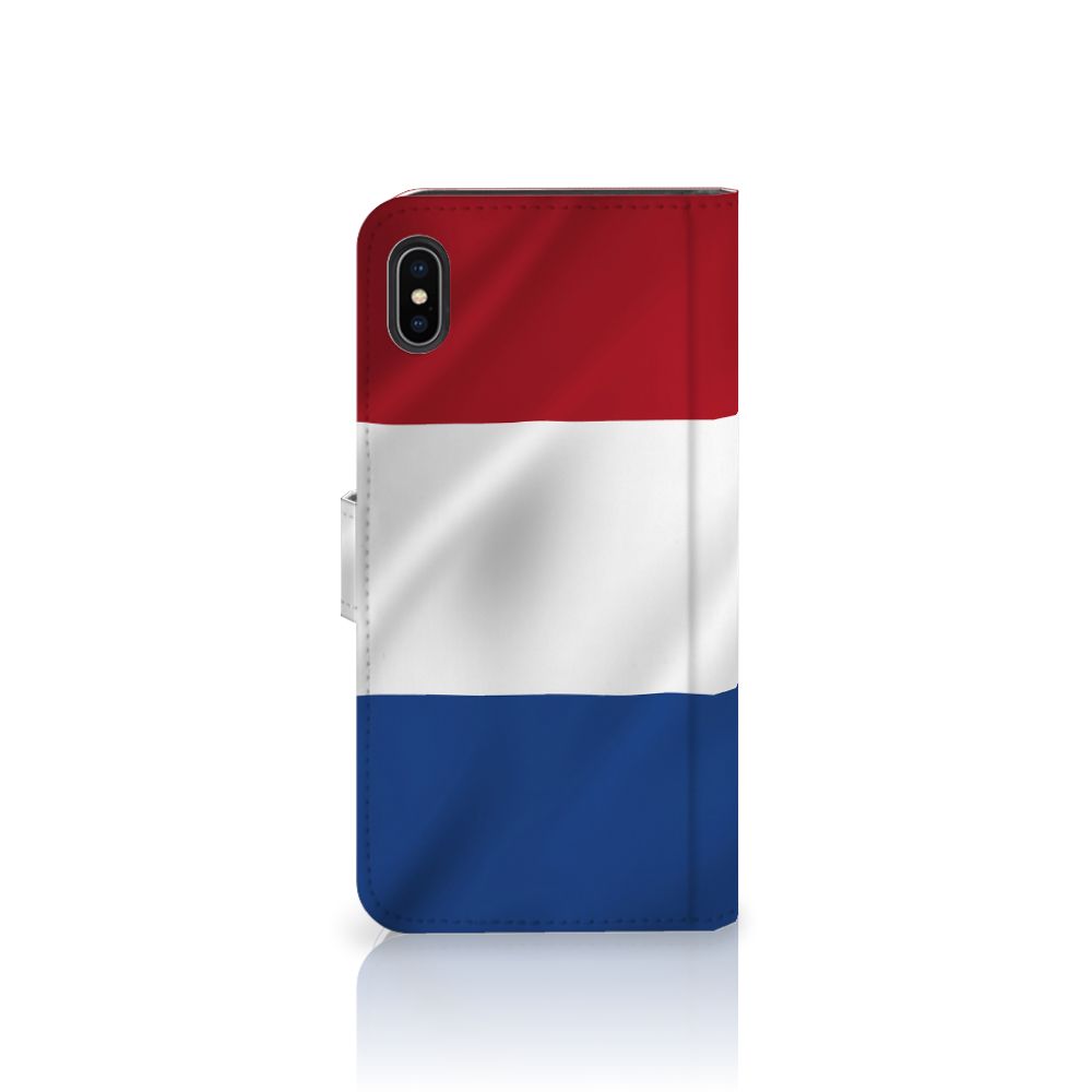 Apple iPhone Xs Max Bookstyle Case Nederlandse Vlag