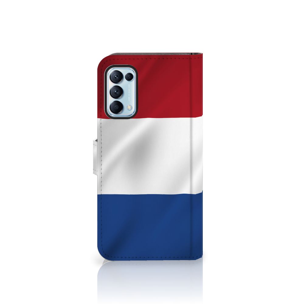 OPPO Find X3 Lite Bookstyle Case Nederlandse Vlag