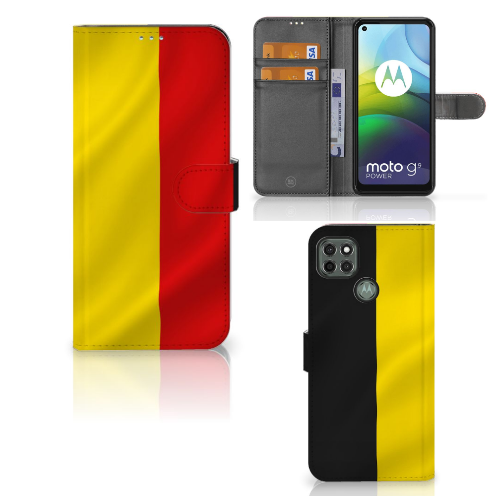 Motorola Moto G9 Power Bookstyle Case Belgische Vlag