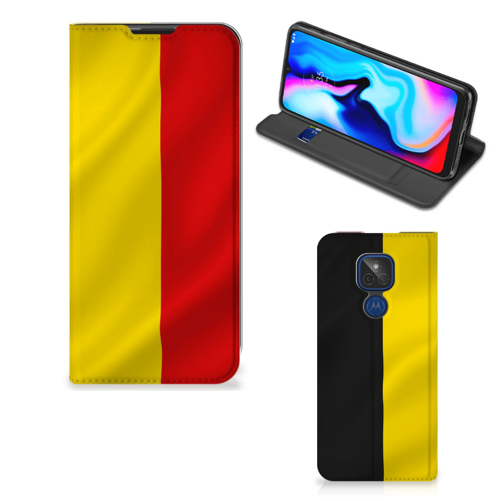 Motorola Moto G9 Play Standcase Belgische Vlag