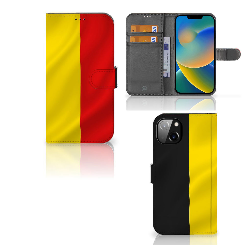iPhone 14 Max Bookstyle Case Belgische Vlag
