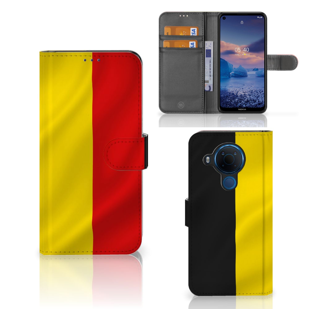 Nokia 5.4 Bookstyle Case Belgische Vlag