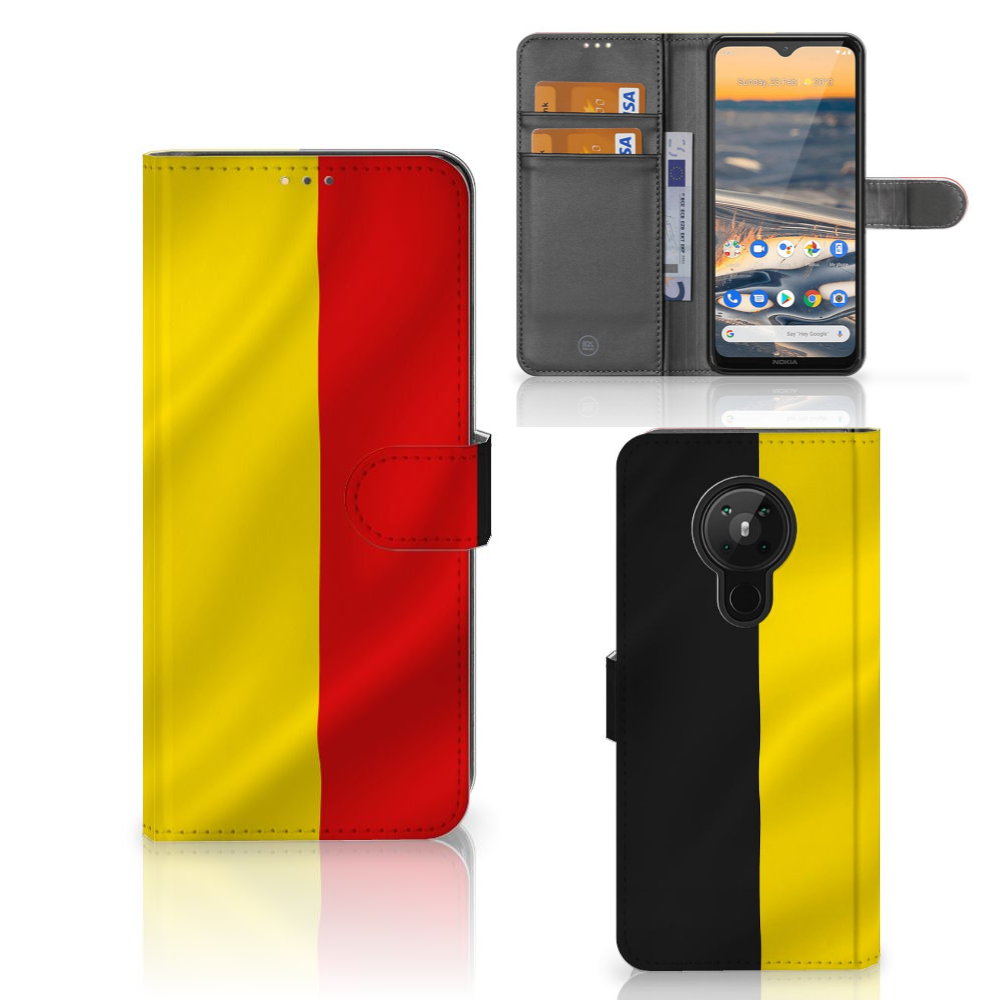 Nokia 5.3 Bookstyle Case Belgische Vlag