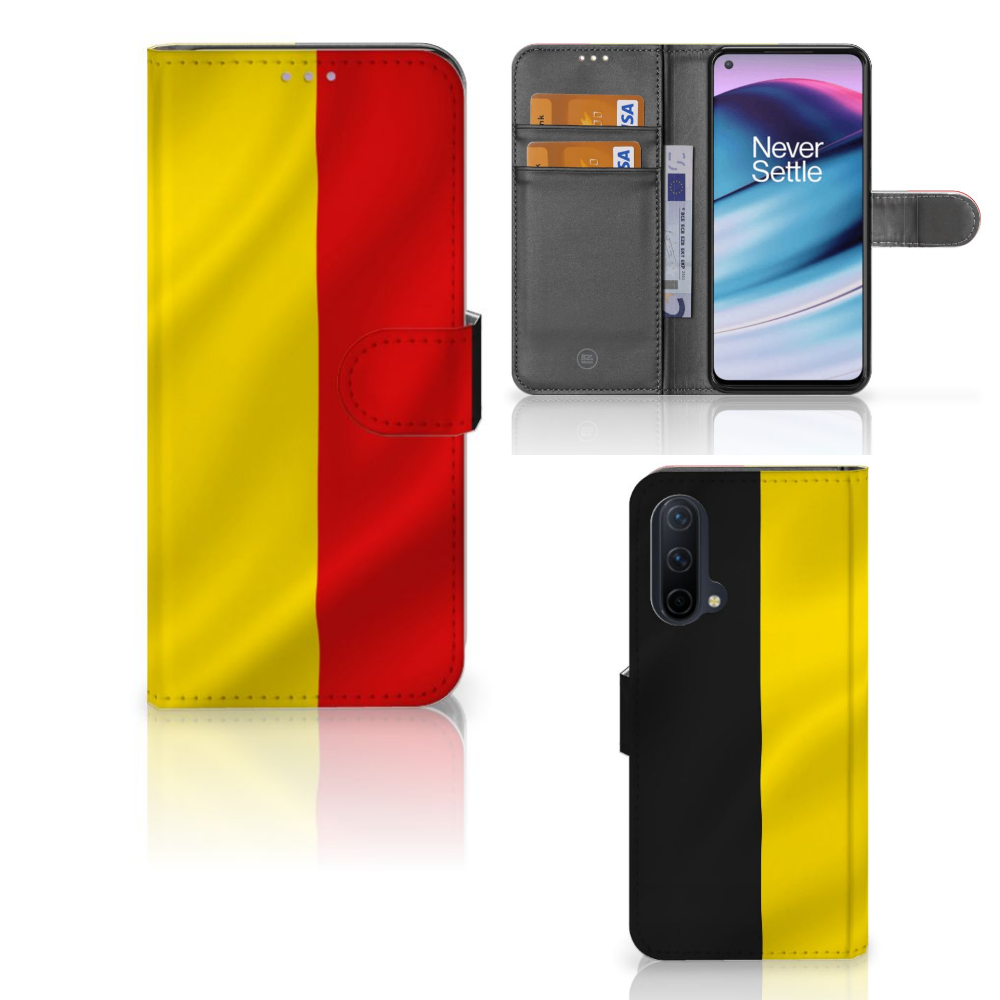 OnePlus Nord CE 5G Bookstyle Case Belgische Vlag