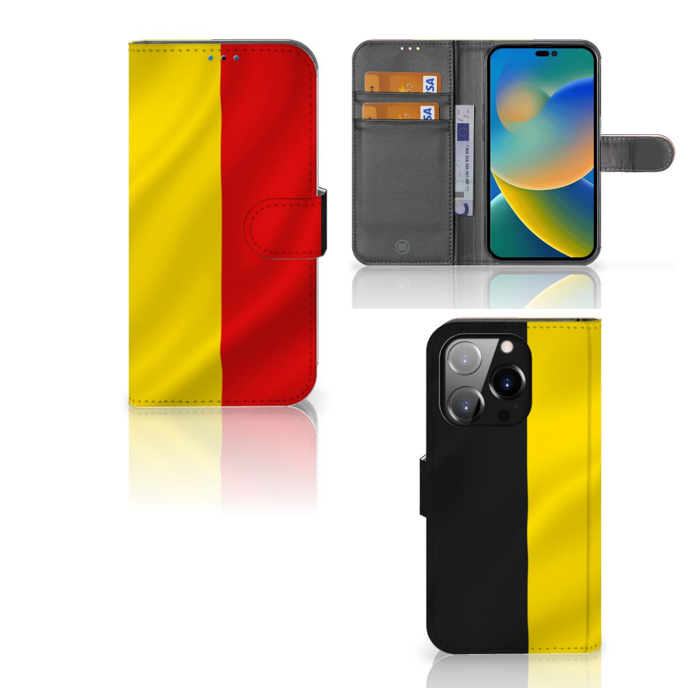 iPhone 14 Pro Bookstyle Case Belgische Vlag