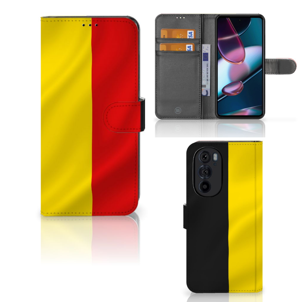 Motorola Edge 30 Pro Bookstyle Case Belgische Vlag