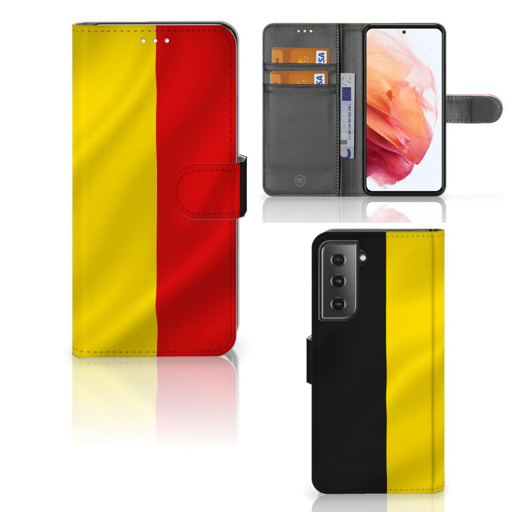 Samsung Galaxy S21 Bookstyle Case Belgische Vlag