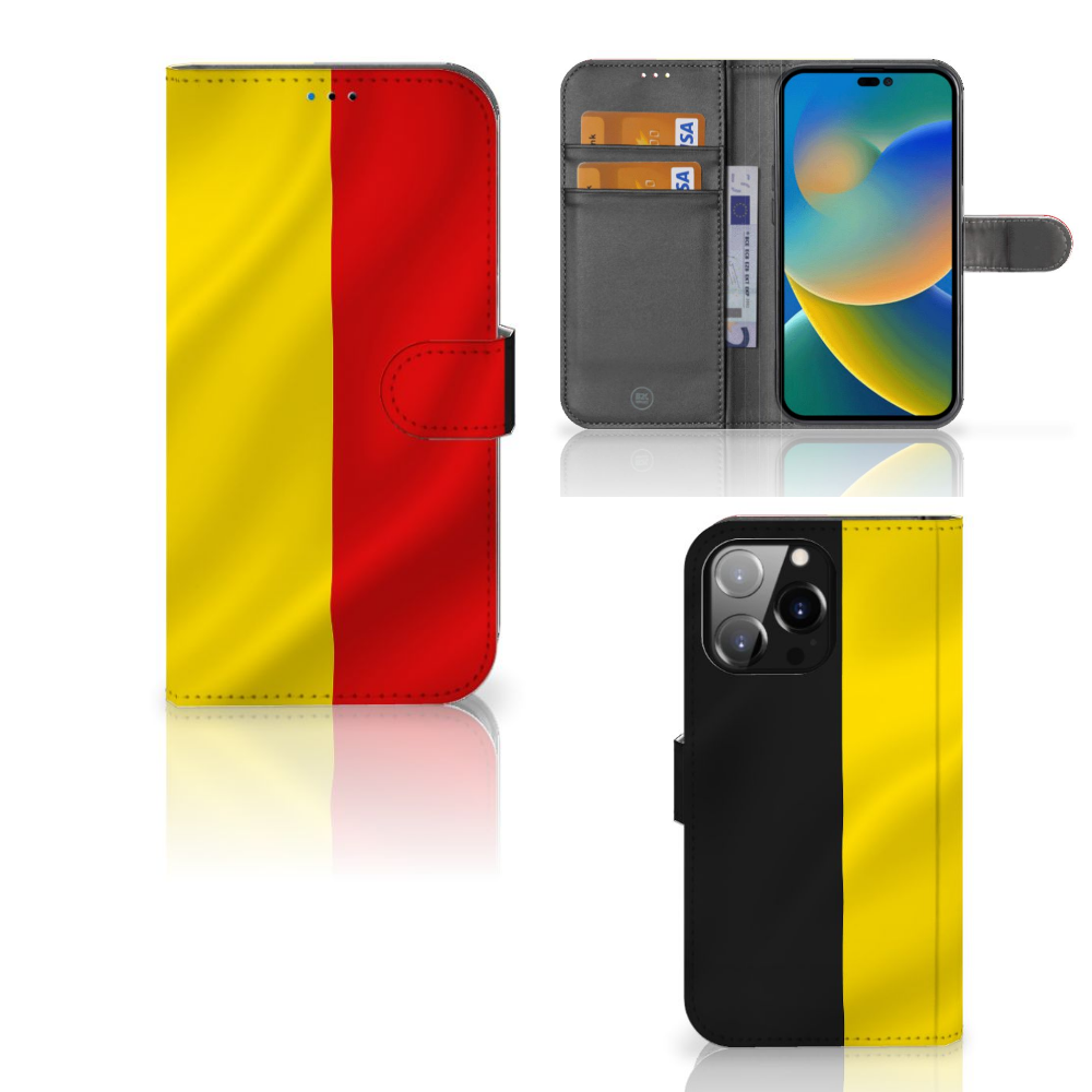 iPhone 14 Pro Max Bookstyle Case Belgische Vlag