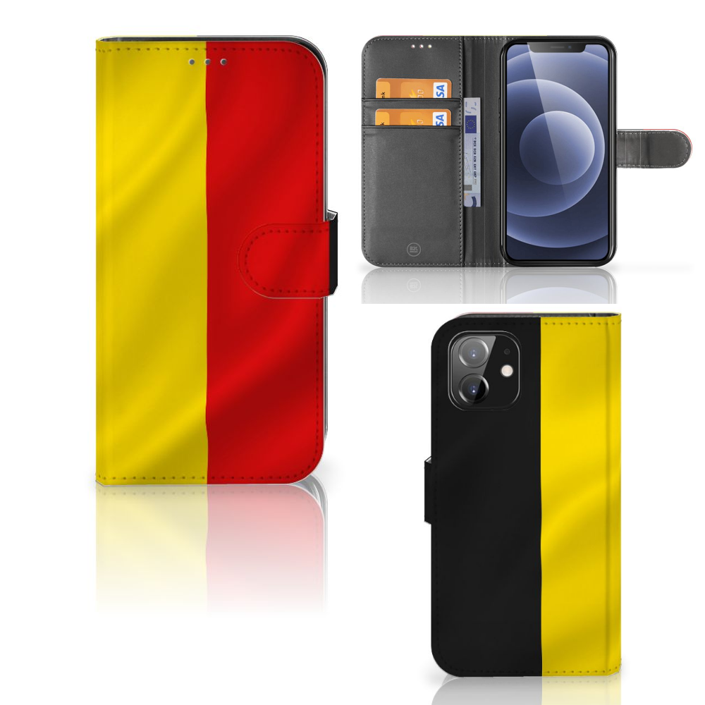 iPhone 12 | 12 Pro (6.1) Bookstyle Case Belgische Vlag