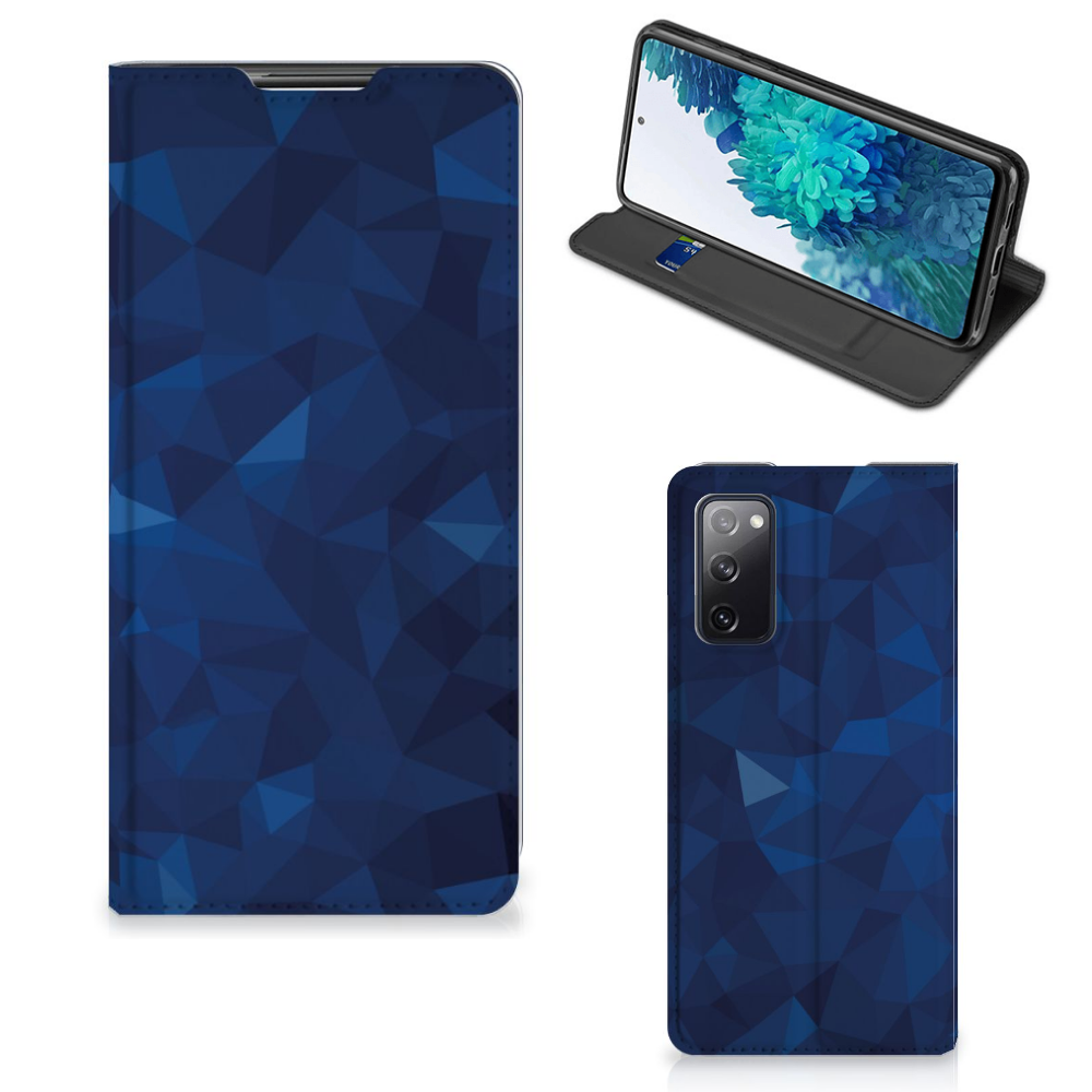 Stand Case voor Samsung Galaxy S20 FE Polygon Blue