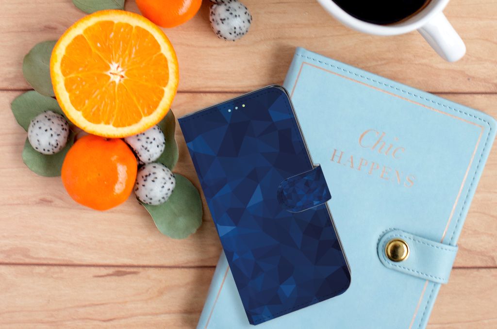 Book Case voor Samsung Galaxy A52 Polygon Blue