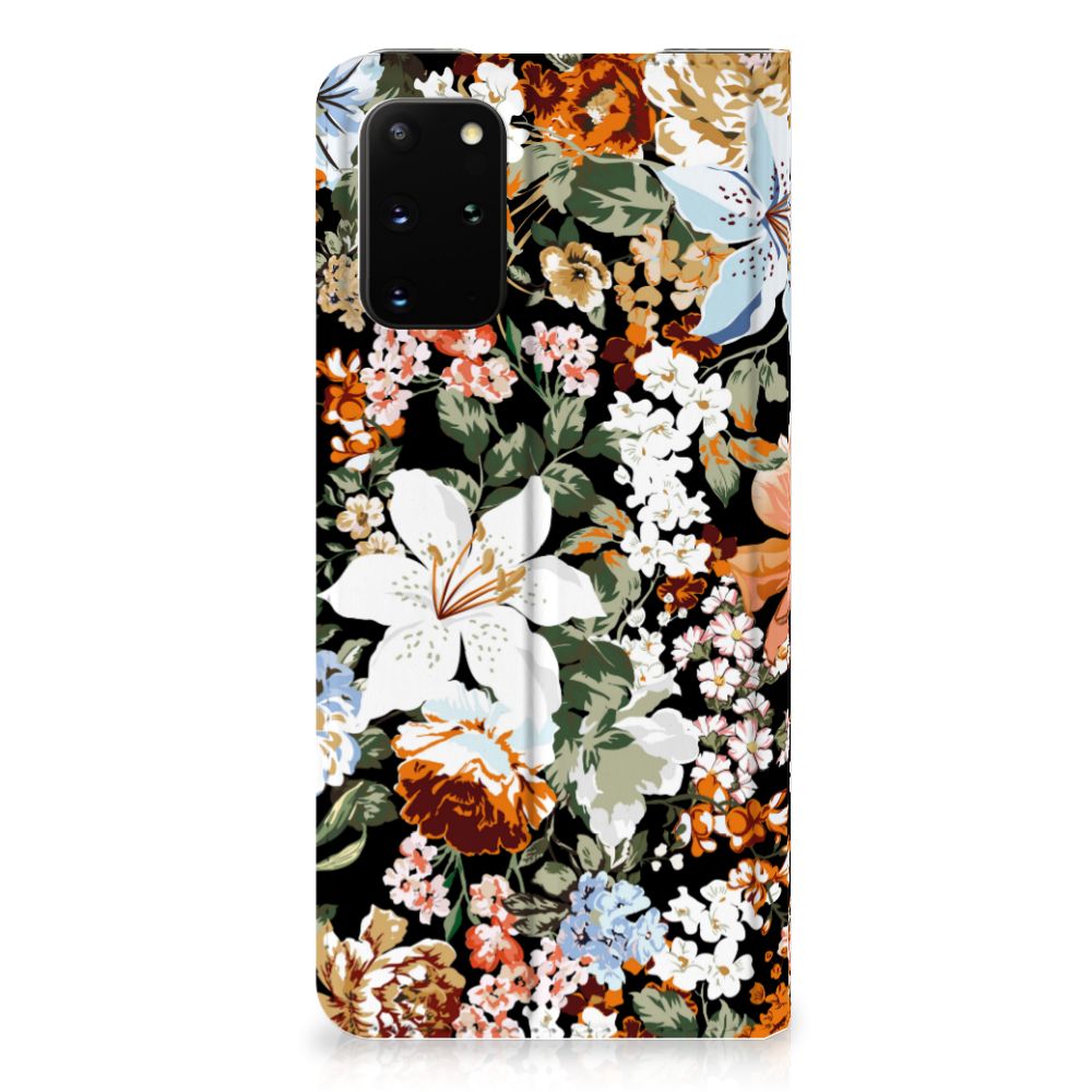 Smart Cover voor Samsung Galaxy S20 Plus Dark Flowers