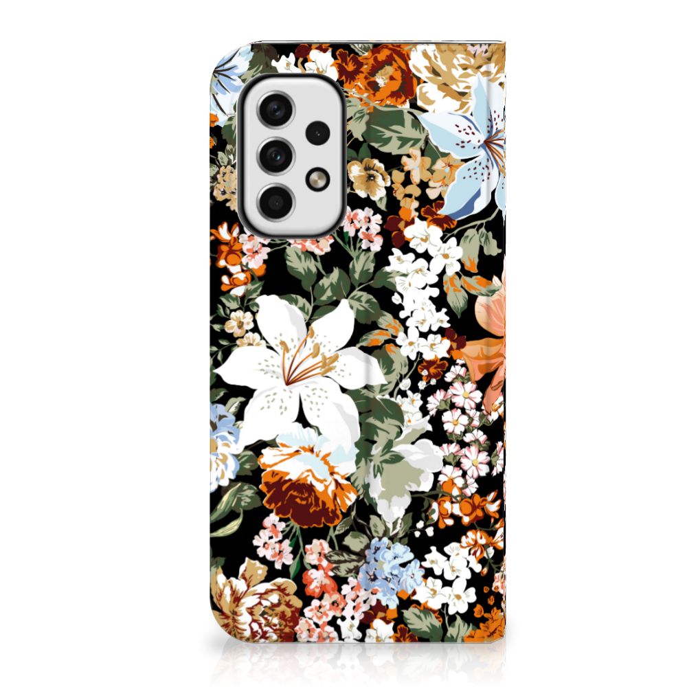 Smart Cover voor Samsung Galaxy A23 Dark Flowers