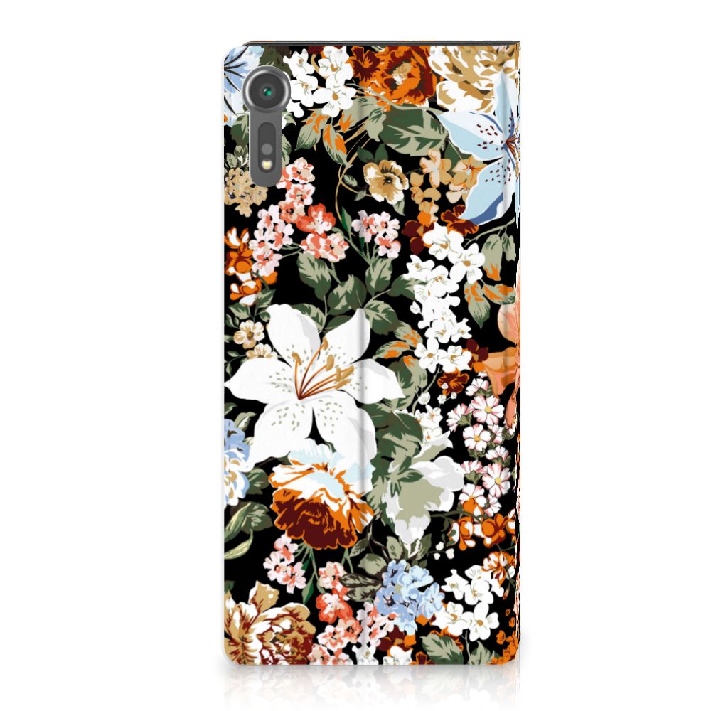Smart Cover voor Sony Xperia XZ | XZs Dark Flowers