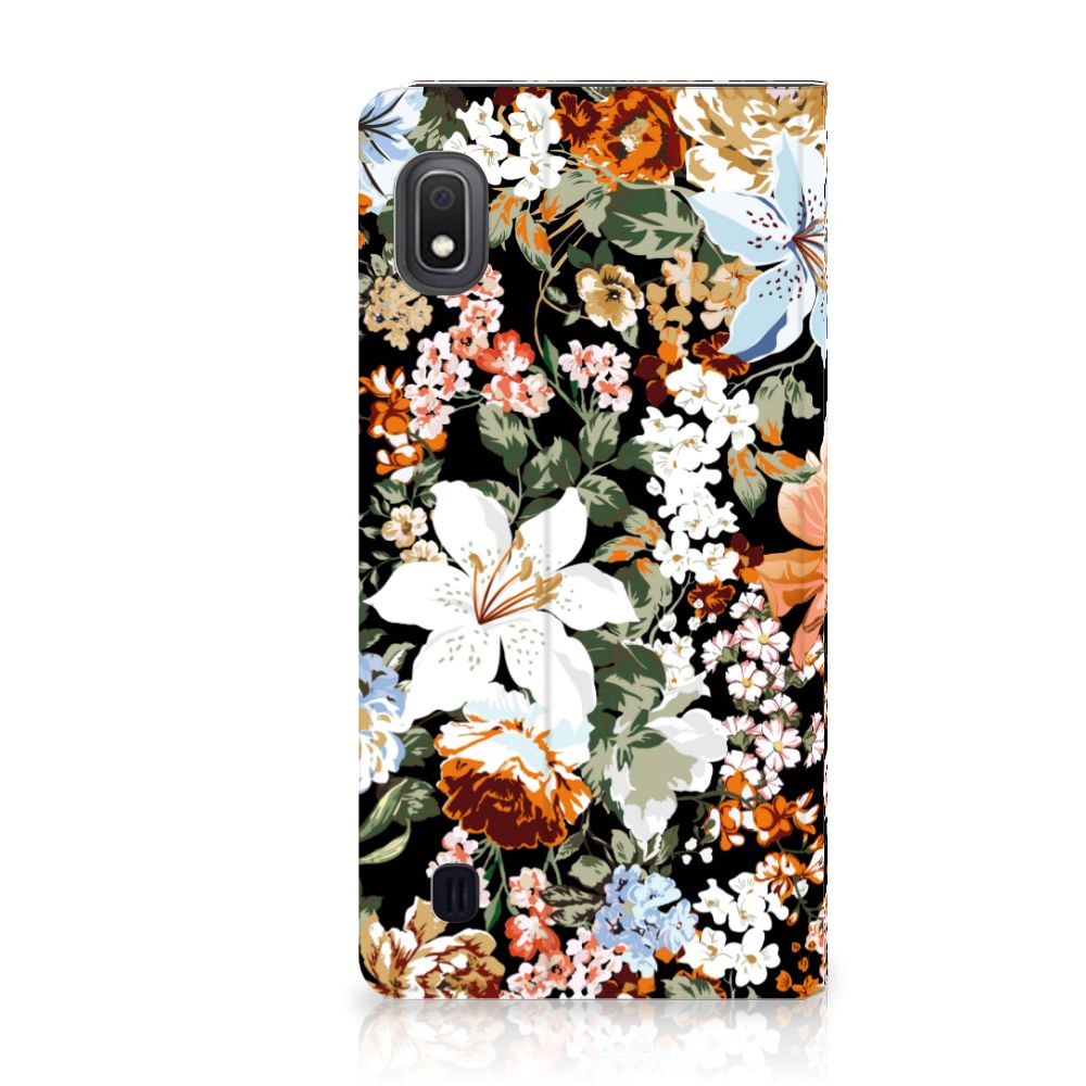Smart Cover voor Samsung Galaxy A10 Dark Flowers