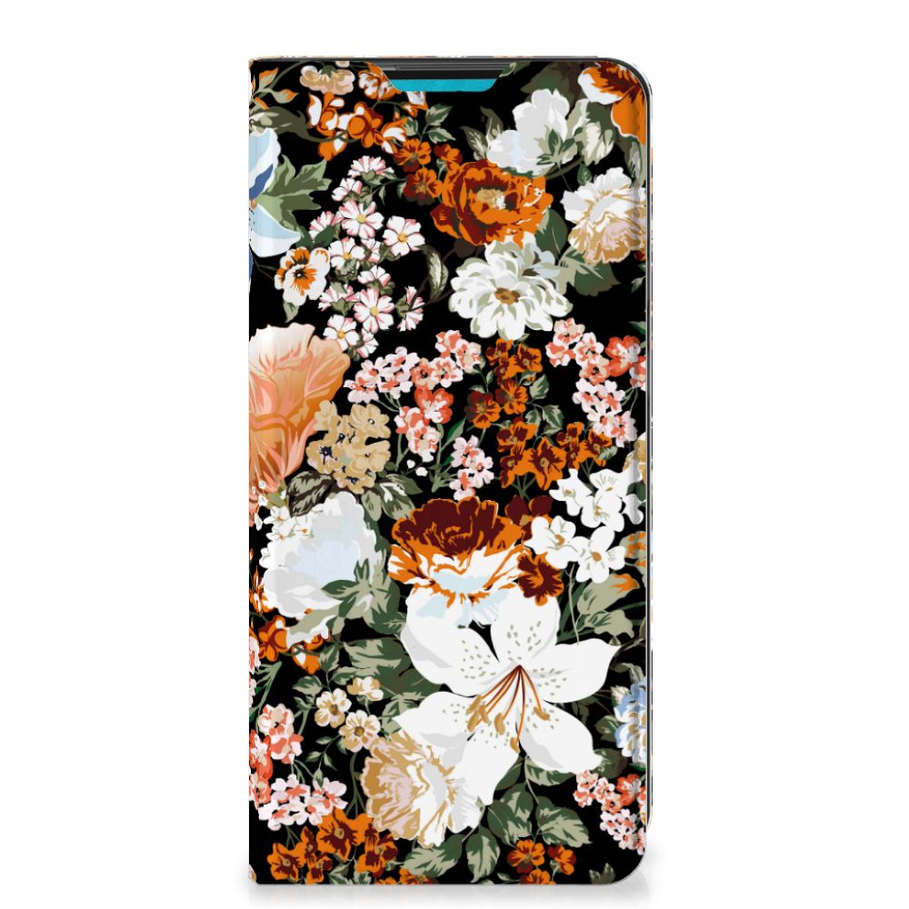 Smart Cover voor Samsung Galaxy A73 Dark Flowers
